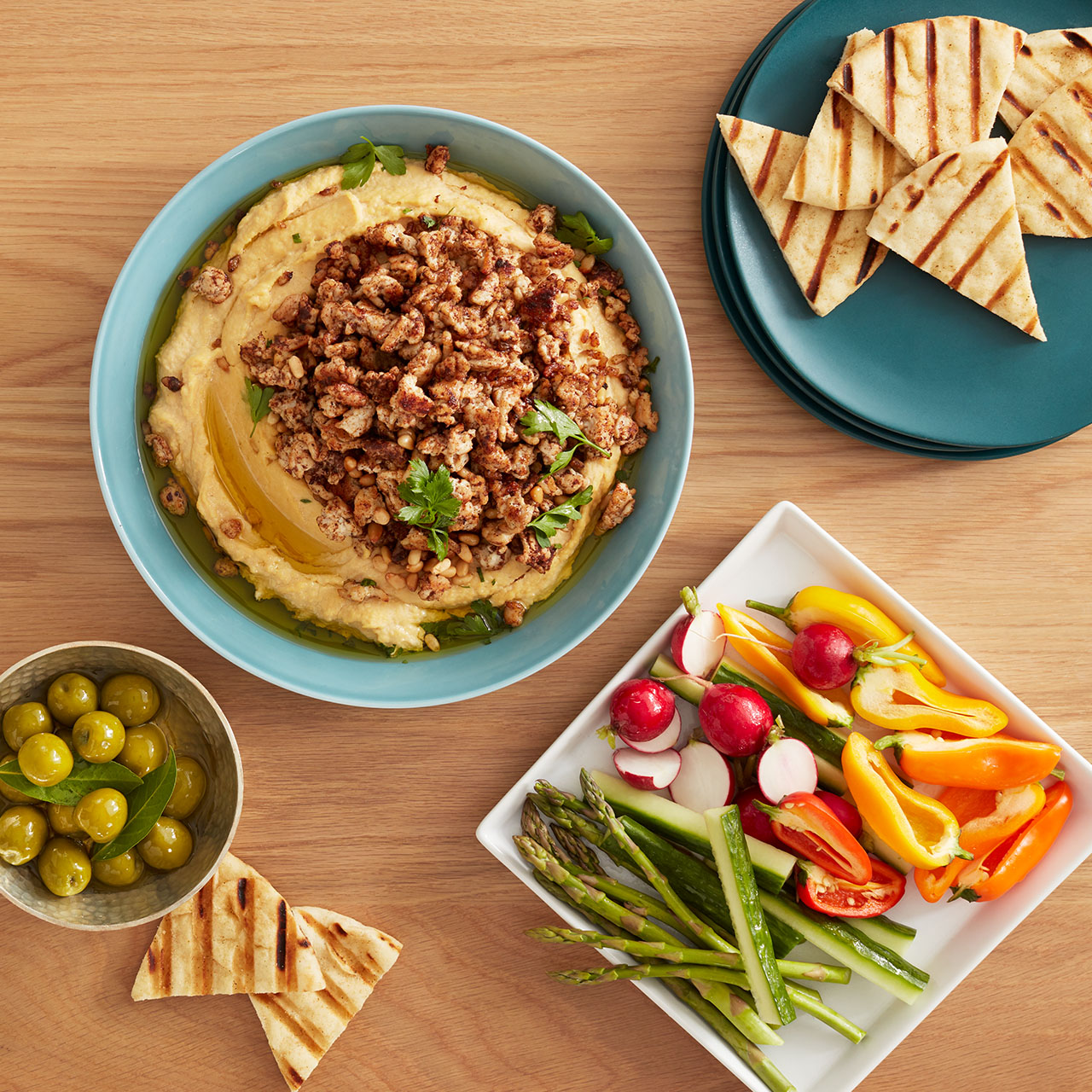Hummus with Turkey & Pine Nuts Recipe Honeysuckle White