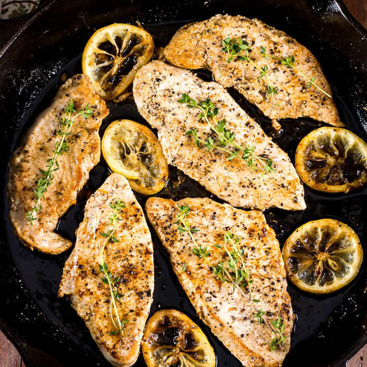 Lemon Thyme Pan Seared Turkey Breast Cutlets Recipe Honeysuckle White