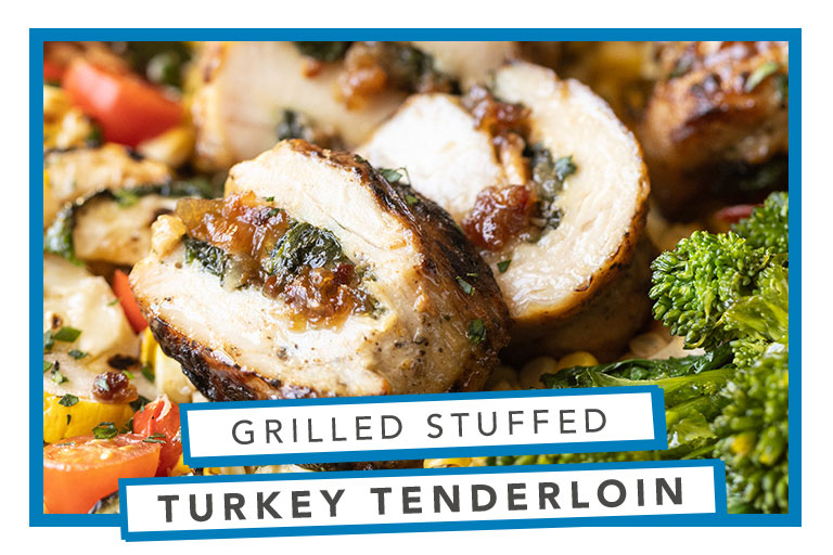 Grilled Stuffed Turkey Tenderloin